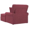 Fotel loungba szoknyával párnával párnával 3 pcs bordó szövet