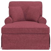 Fotel loungba szoknyával párnával párnával 3 pcs bordó szövet