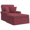 Fotel loungba szoknyával párnával párnával 3 pcs bordó szövet