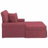Fotel loungba szoknyával párnával párnával 3 pcs bordó szövet