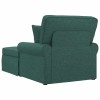 Fotel loungba szoknyával párnával 3 pcs sötétzöld szövet