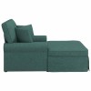 Fotel loungba szoknyával párnával 3 pcs sötétzöld szövet