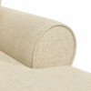Fotel loungba szoknyával párnával párnával 3 pcs krém szövet