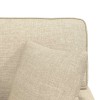 Fotel loungba szoknyával párnával párnával 3 pcs krém szövet