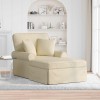Fotel loungba szoknyával párnával párnával 3 pcs krém szövet
