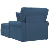 Fotel loungba szoknyával párnával párnával 3 pcs kék szövet
