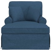 Fotel loungba szoknyával párnával párnával 3 pcs kék szövet