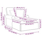 Fotel loungba szoknyával párnával 3 pcs rózsaszín szövet