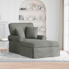 Fotel loungba szoknyával 3 pcs világosszürke bársonyos szövet