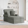 Fotel loungba szoknyával 3 pcs világosszürke bársonyos szövet