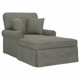 Fotel loungba szoknyával 3 pcs világosszürke bársonyos szövet Fotel loungba szoknyával 3 pcs világosszürke bársonyos szövet
