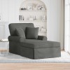 Fotel loungba szoknyával 3 pcs sötétszürke bársonyos szövet