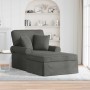Fotel loungba szoknyával 3 pcs sötétszürke bársonyos szövet