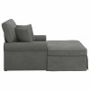 Fotel loungba szoknyával 3 pcs sötétszürke bársonyos szövet