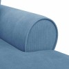 Fotel loungba szoknyával párnával 3 pcs kék bársonyos szövet