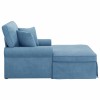 Fotel loungba szoknyával párnával 3 pcs kék bársonyos szövet