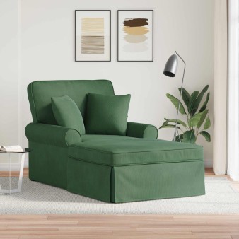 Fotel loungba szoknyával 3 pcs dzsungel zöld bársonyos szövet