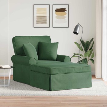 Fotel loungba szoknyával 3 pcs dzsungel zöld bársonyos szövet