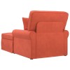 Fotel loungba szoknyával 3 pcs piros narancs bársonyos szövet