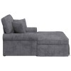 Fotel loungba szoknyával sötétszürke 157 x 91 x 91 cm ares