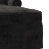 Fotel loungba szoknyával párnával fekete 157 x 91 x 91 cm ares