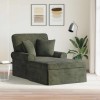 Fotel loungba szoknyával párnával zöld 157 x 91 x 91 cm ares