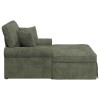 Fotel loungba szoknyával párnával zöld 157 x 91 x 91 cm ares