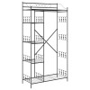 Nyitott szekrény polcokkal fekete 101 x 43 x 188 cm acél