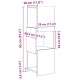 Sarokszekrény fehér 30,5x30x95cm faanyag