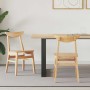 Étkező székek 2 pcs természetes 42 x 47.5 x 81 cm tömör gumi fa