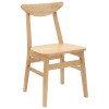 Étkező székek 2 pcs természetes 42 x 47.5 x 81 cm tömör gumi fa