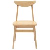 Étkező székek 2 pcs természetes 42 x 47.5 x 81 cm tömör gumi fa