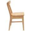 Étkező székek 2 pcs természetes 42 x 47.5 x 81 cm tömör gumi fa