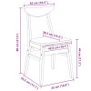 Étkező székek 2 pcs természetes 42 x 47.5 x 81 cm tömör gumi fa