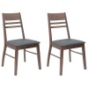 Étkező székek 2 pcs világos barna 43 x 54 x 89 cm tömör gumi fa