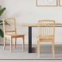 Étkező székek 2 pcs természetes 50 x 52,5 x 91 cm tömör gumi fa