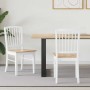 Étkező székek 2 pcs fehér 50 x 52,5 x 91 cm tömör gumi fa