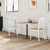 Étkező székek 2 pcs fehér 50 x 52,5 x 91 cm tömör gumi fa