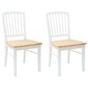 Étkező székek 2 pcs fehér 50 x 52,5 x 91 cm tömör gumi fa