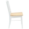 Étkező székek 2 pcs fehér 50 x 52,5 x 91 cm tömör gumi fa