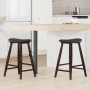 Étkező székek 2 pcs világos barna 46 x 37 x 63 cm tömör gumi fa