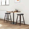 Étkező székek 2 pcs világos barna 46 x 37 x 63 cm tömör gumi fa