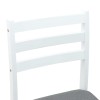Étkező székek 2 pcs fehér 40 x 47,5 x 99,5 cm tömör gumi fa