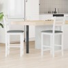 Étkező székek 2 pcs fehér 40 x 47,5 x 99,5 cm tömör gumi fa
