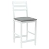 Étkező székek 2 pcs fehér 40 x 47,5 x 99,5 cm tömör gumi fa