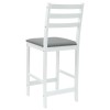 Étkező székek 2 pcs fehér 40 x 47,5 x 99,5 cm tömör gumi fa