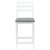 Étkező székek 2 pcs fehér 40 x 47,5 x 99,5 cm tömör gumi fa