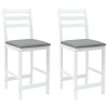 Étkező székek 2 pcs fehér 40 x 47,5 x 99,5 cm tömör gumi fa