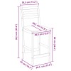 Étkező székek 2 pcs fehér 40 x 47,5 x 99,5 cm tömör gumi fa