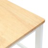 Étkező székek 2 pcs tömör gumi fa fehér 40 x 47,5 x 99,5 cm